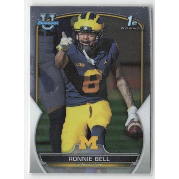 2022 Bowman University Chrome Football Card #22 Ronnie Bell Michigan Wolverines