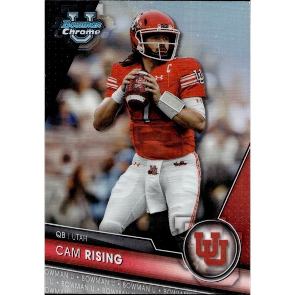 2022 Bowman's Best University Cam Rising #198 Chrome Refractor Trading Card Utah Utes NCAA Short Print