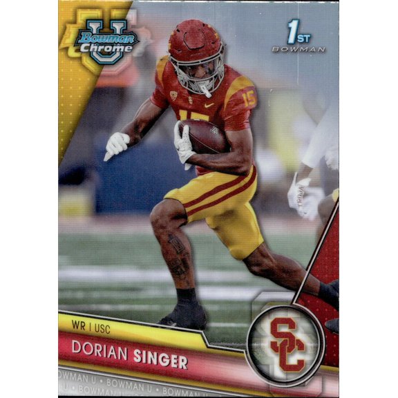 2022 Bowmans Best University Dorian Singer #146 Chrome Refractor Trading Card USC Trojans Rookie SP