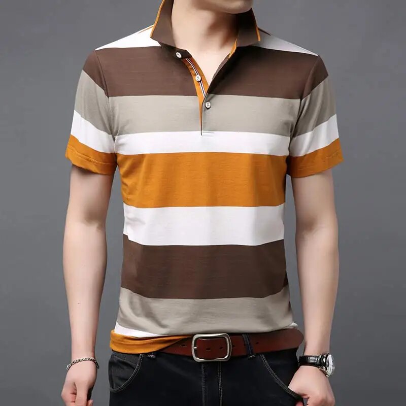 2022 Brand Casual Summer Fitness Short Sleeve Polo Shirt Men Poloshirt