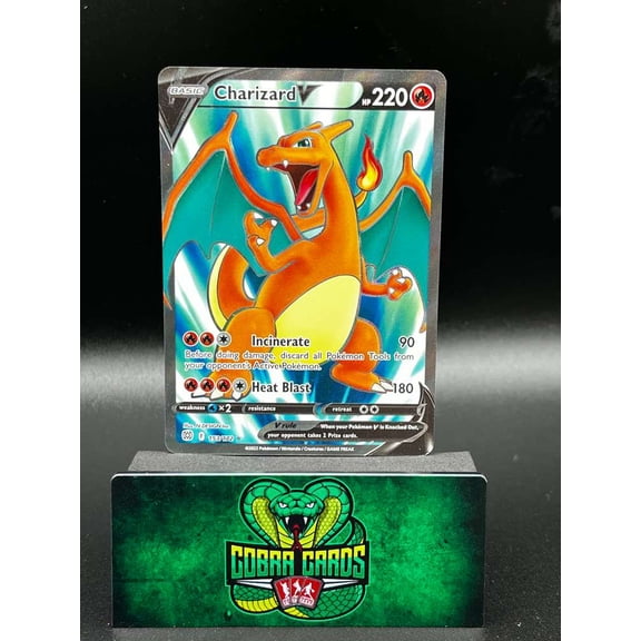 2022 Brilliant Stars Charizard V Holo Rare RR 153/172 English Pokemon Trading Card