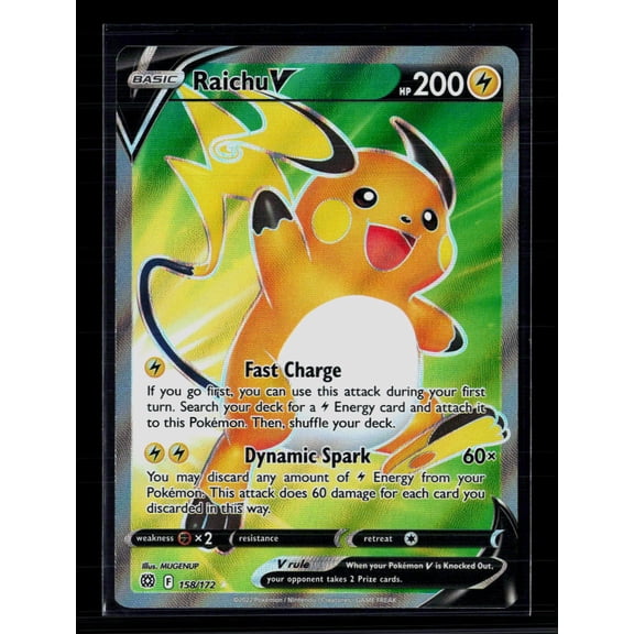 2022 Brilliant Stars Raichu V Holo Ultra Rare FA #158/172