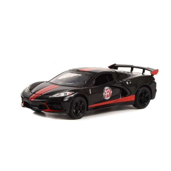 2022 Chevy Corvette C8 Stingray Coupe, Black - Greenlight 41150F/48 - 1/64 Scale Diecast Car