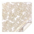 2022 Christmas Rose Leaf Stripe Print Wrapping Paper Retro Gift