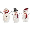 thumbnail image 1 of 2022 Christmas Snowman Outdoor Yard Decoration with 20 Lit Battery Powered Acrylic Lighting for Home Holiday Party Display, 1 of 8