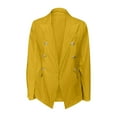 thumbnail image 1 of "2022 Clearance!" Olyvenn Long Sleeve Solid Office Coat Cardigans Suit Jacket Long Outwear Womens Top Plus Size Loose Casual Women Buttons Yellow M, 1 of 6
