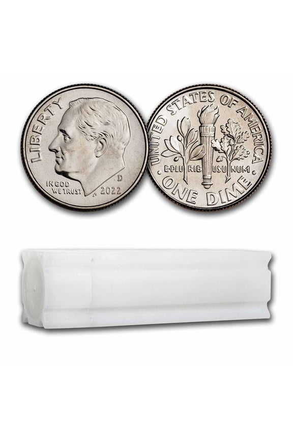 2022-D Roosevelt Dime 50-Coin Roll BU