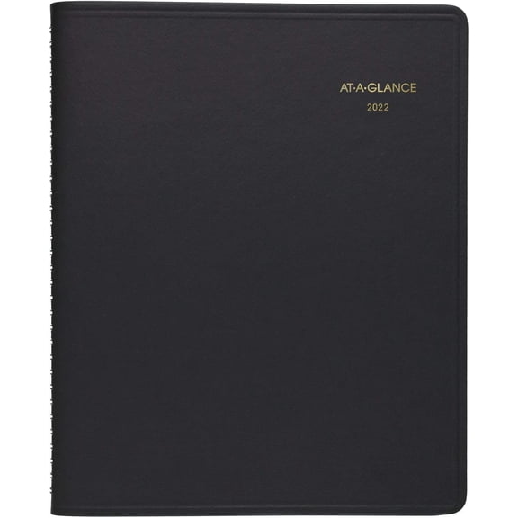 2022 Daily Appointment Book & Planner by AT-A-GLANCE, 8-1/2" x 11", Large, 24-Hour, Black (7021405)