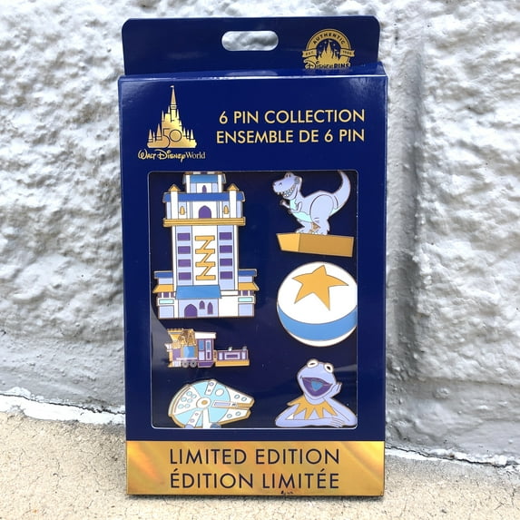 2022 Disney World Hollywood Studios 50th Anniversary 6 Pin Collection Box Set LE