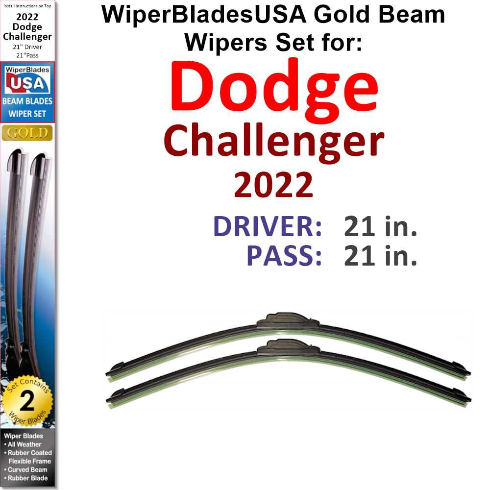 2022 Dodge Challenger Beam Wiper Blades Wipers WBUSA (Set of 2
