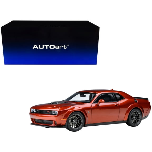 2022 Dodge Challenger R/T Scat Pack Widebody Sinamon Stick Orange 1/18 Model Car by Autoart