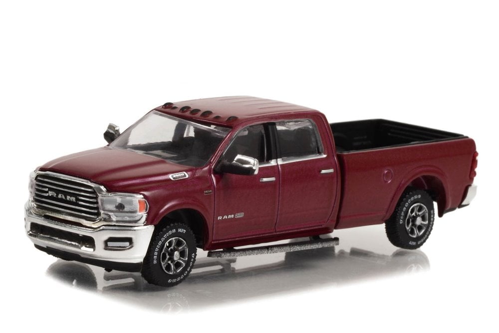 2022 Dodge Ram 3500 Limited Longhorn, Red - Greenlight 68010F/48 - 1/64 Scale Diecast Model Car