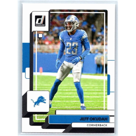 2022 Donruss Jeff Okudah Detroit Lions #92 Football Trading Card