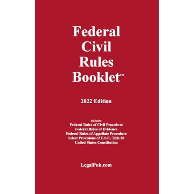 PreOwned Federal Civil Rules Booklet 2022, 9781934852439, Paperback