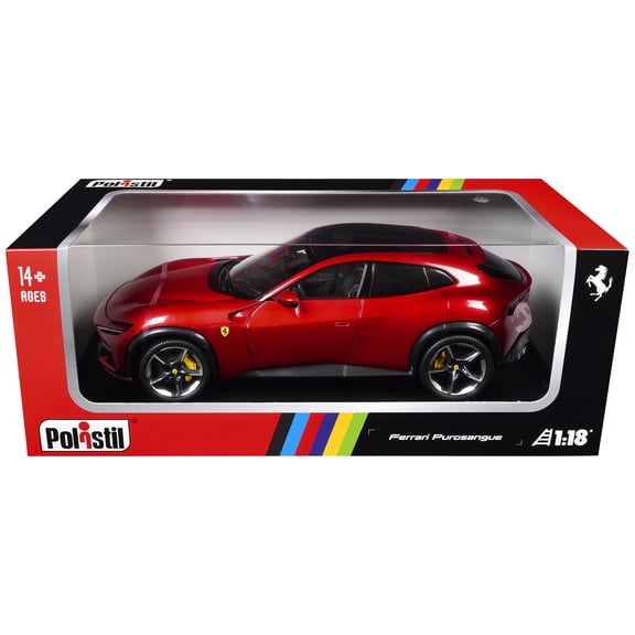 2022 Ferrari Purosangue Rosso Magma Red Metallic with Black Top 1/18 Diecast Model Car by Polistil