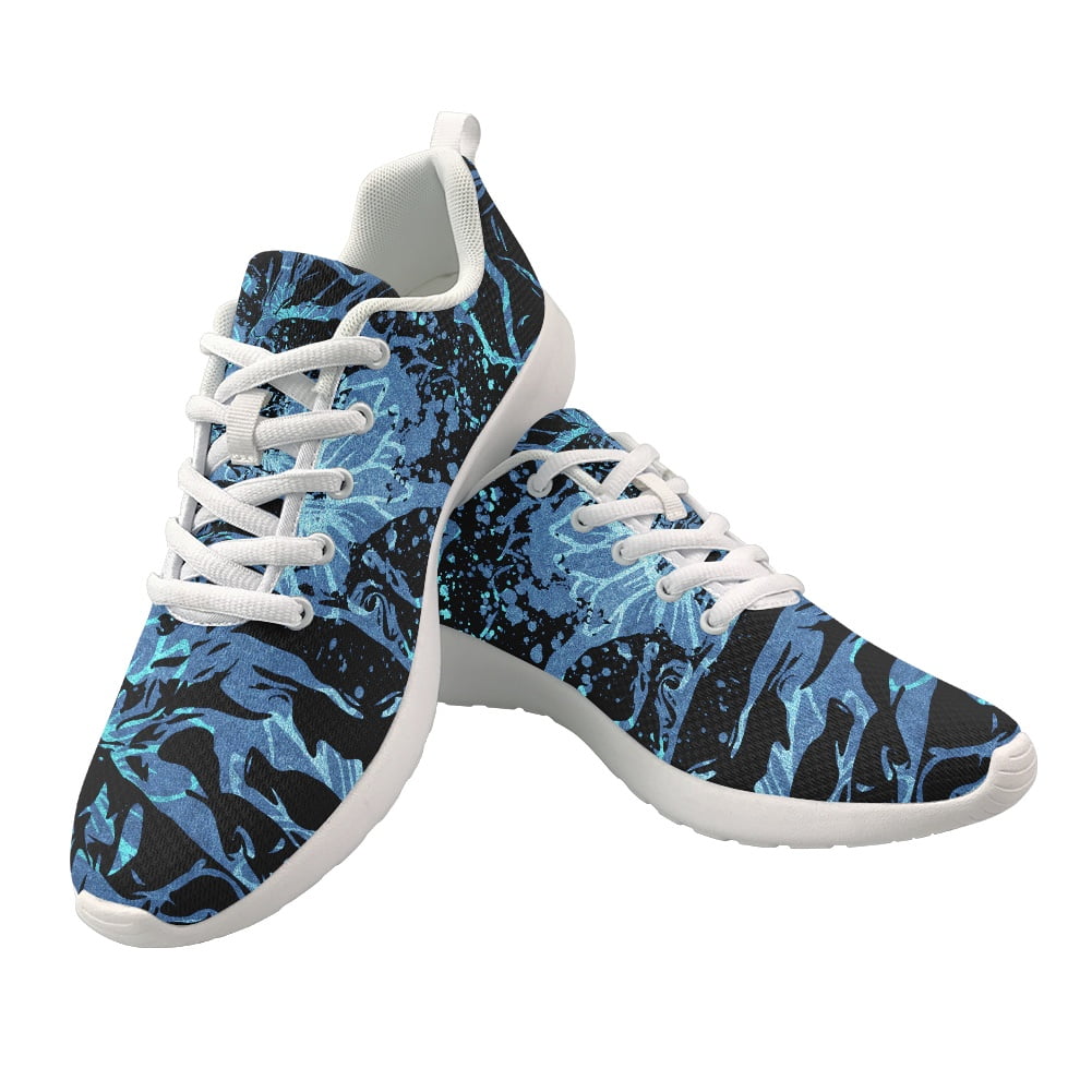 2022 Fitness Running Shoes Graffiti Pattern Women Men Laceup NonSlip