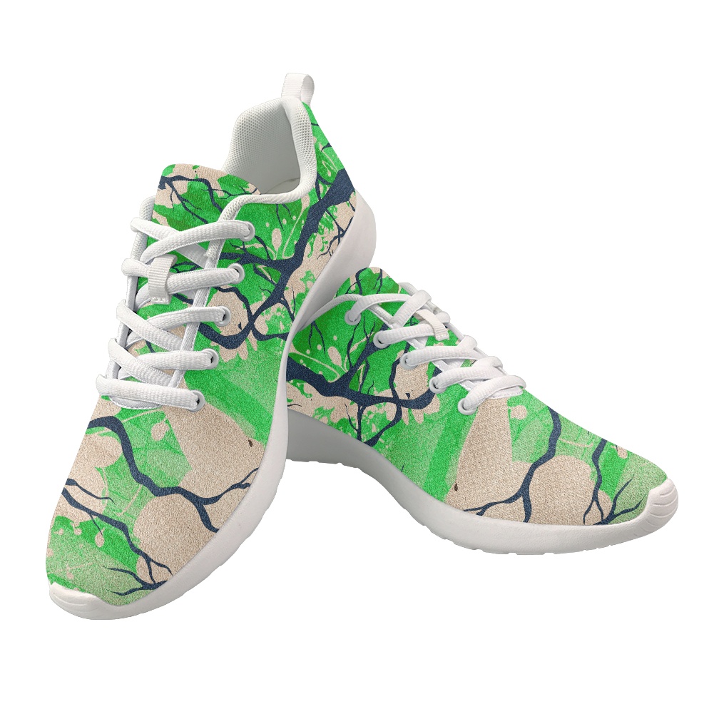 2022 Fitness Running Shoes Graffiti Pattern Women Men Laceup NonSlip