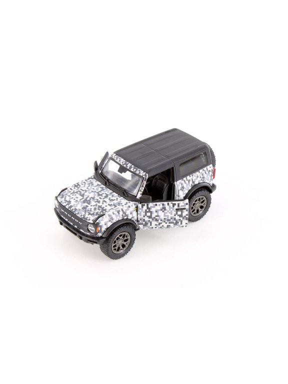 2022 Ford Bronco Camo Edition Hardtop, White - Kinsmart 5445DB - 1/34 Scale Diecast Model CarResin