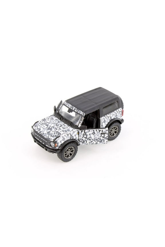 2022 Ford Bronco Camo Edition Hardtop, White - Kinsmart 5445DB - 1/34 Scale Diecast Model CarResin