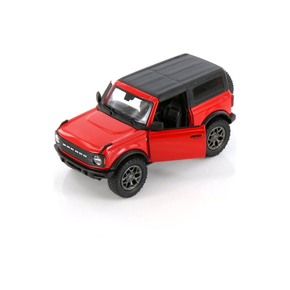2022 Ford Bronco Closed Top, Red - Kinsmart 5438DA/B - 1/34 Scale Diecast Model Car