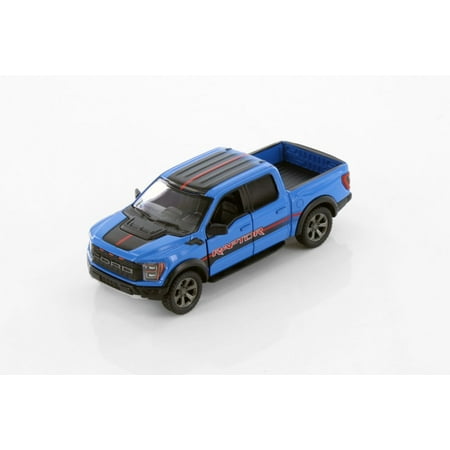 2022 Ford F-150 Raptor Pickup Truck, Blue - Kinsmart 5436DF - 1/46 scale Diecast Model CarDiecast Metal