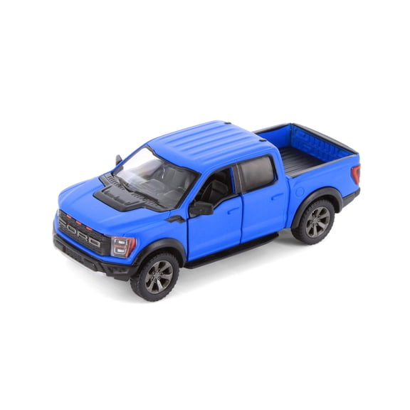 2022 Ford F-150 Raptor Pickup Truck, Blue - Kinsmart 5436DM - 1/46 Scale Diecast Model CarResin