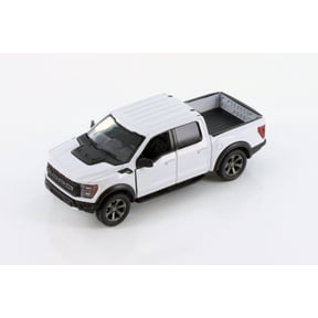 2022 Ford F-150 Raptor Pickup Truck, White - Kinsmart 5436D - 1/46 scale Diecast Model Toy Car