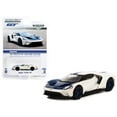 thumbnail image 1 of 2022 Ford GT "1964 Prototype Heritage Edition" White Metallic with Blue Hood and Stripe 1/64 Diecast Model Car by Greenlight, 1 of 3
