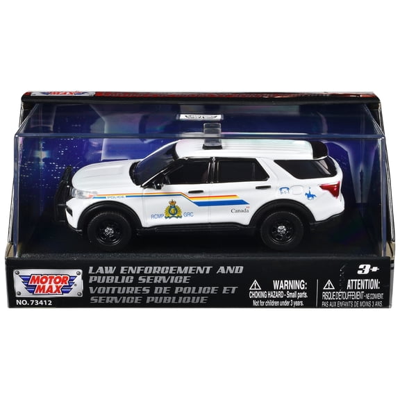 2022 Ford Police Interceptor Utility "RCMP (Royal Canadian Mounted Police)" White "Law Enforcement and Public Service" Series 1/43 Diecast Model Car by Motormax