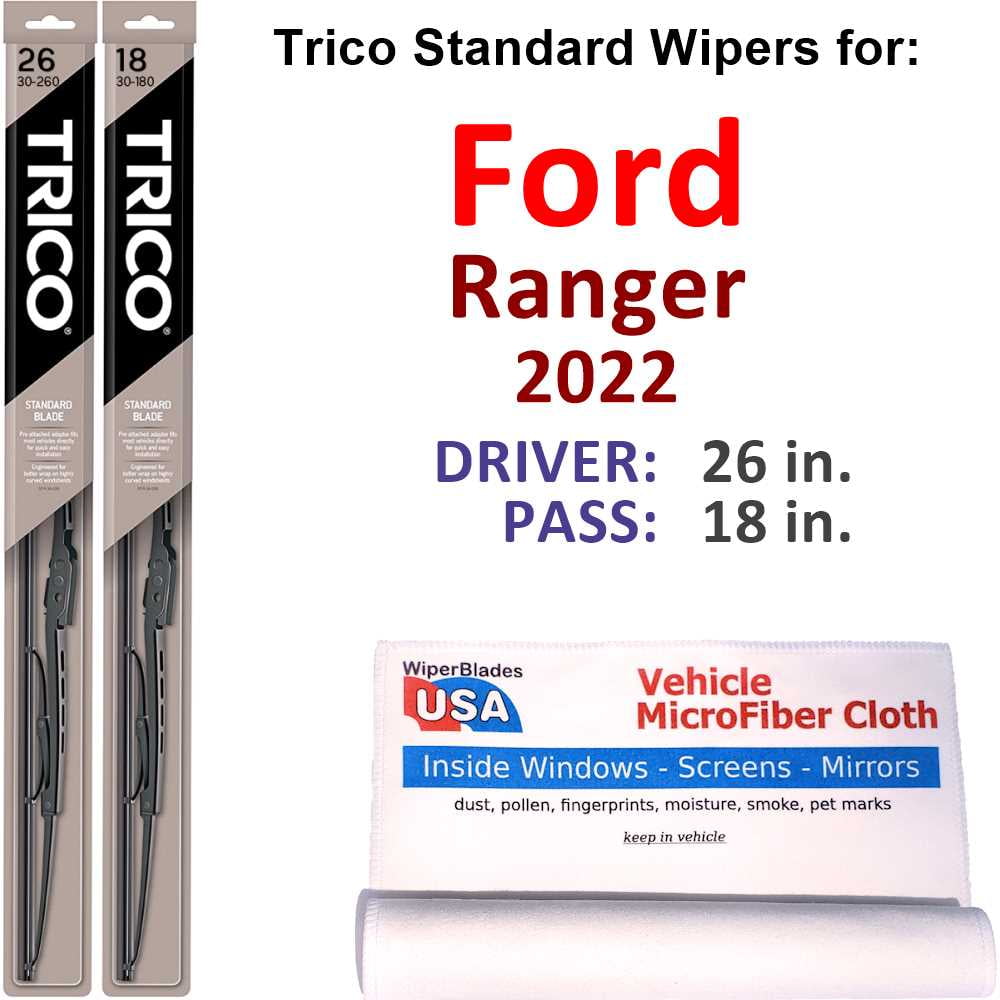2022 Ford Ranger Wiper Blades (Set of 2) - Walmart.com