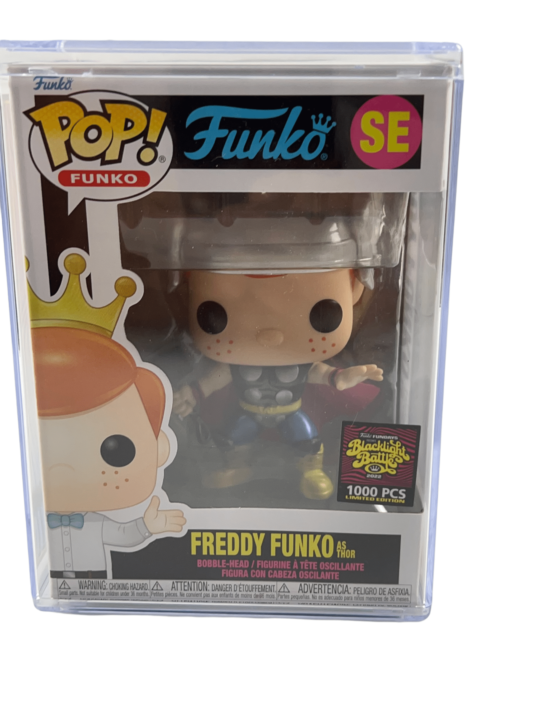 2022 Funko Fundays Box of Fun Metallic Freddy Funko as Thor 1000 pc SE w/Protector