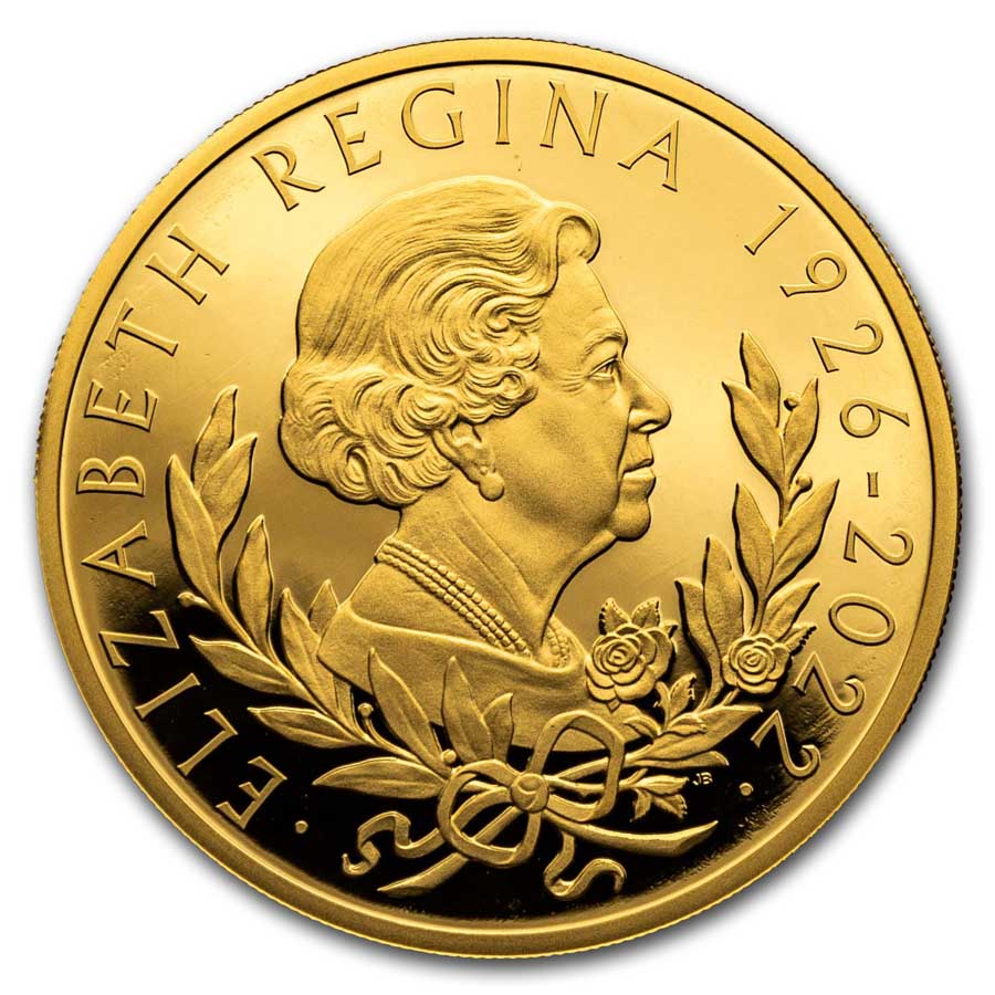 Elizabeth Box 2022 GB 10 oz £500 Gold Her Majesty Queen Elizabeth (Box/COA) - Walmart.com