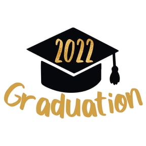 2022 Graduation 13" x 20" Multicolored Art Decoration Lettering Calligraphy Design Easy To Apply Removable Home Living Room Wall Decal - Senior Class Of 2022 Bedroom Adhesive Wall Dcor Sticker