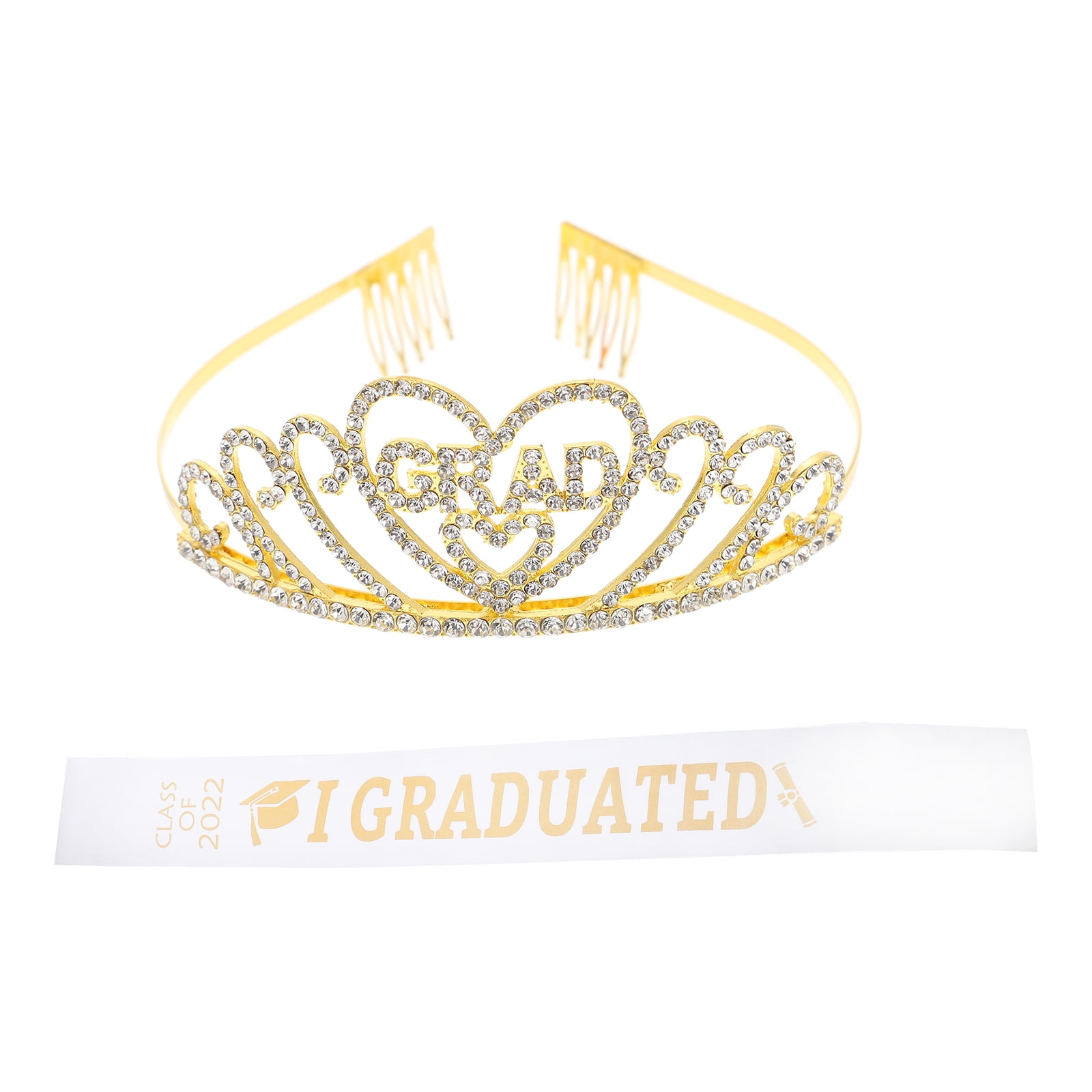 2022 Graduation Sash Graduate Crown Shoulder Straps Black Shawl for