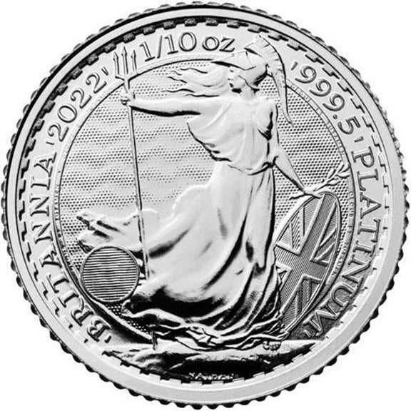 2022 Great Britain 1/10 oz .9995 Fine Platinum Britannia Coin BU