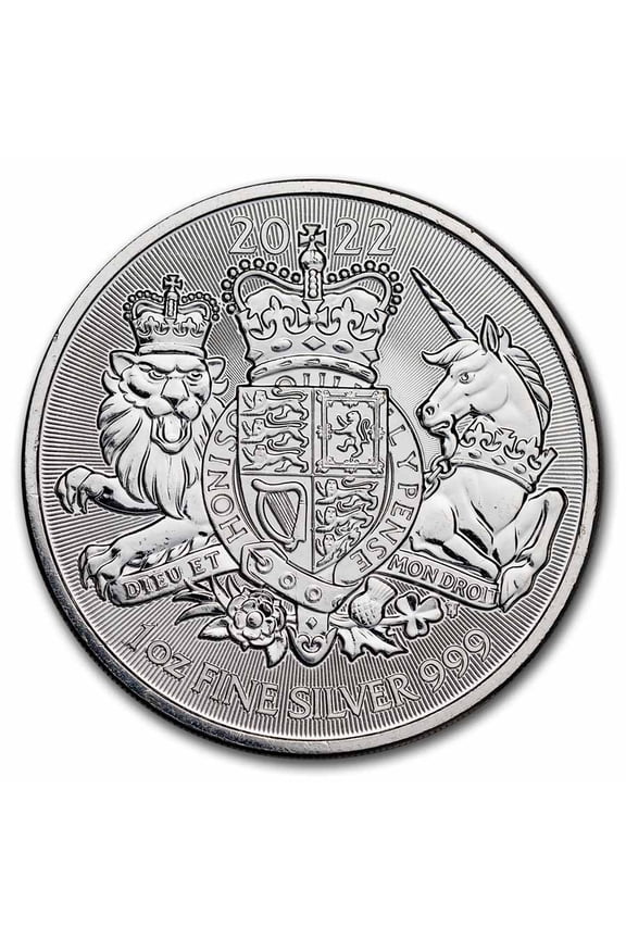 2022 Great Britain 1 oz Silver The Royal Arms BU (Damaged)