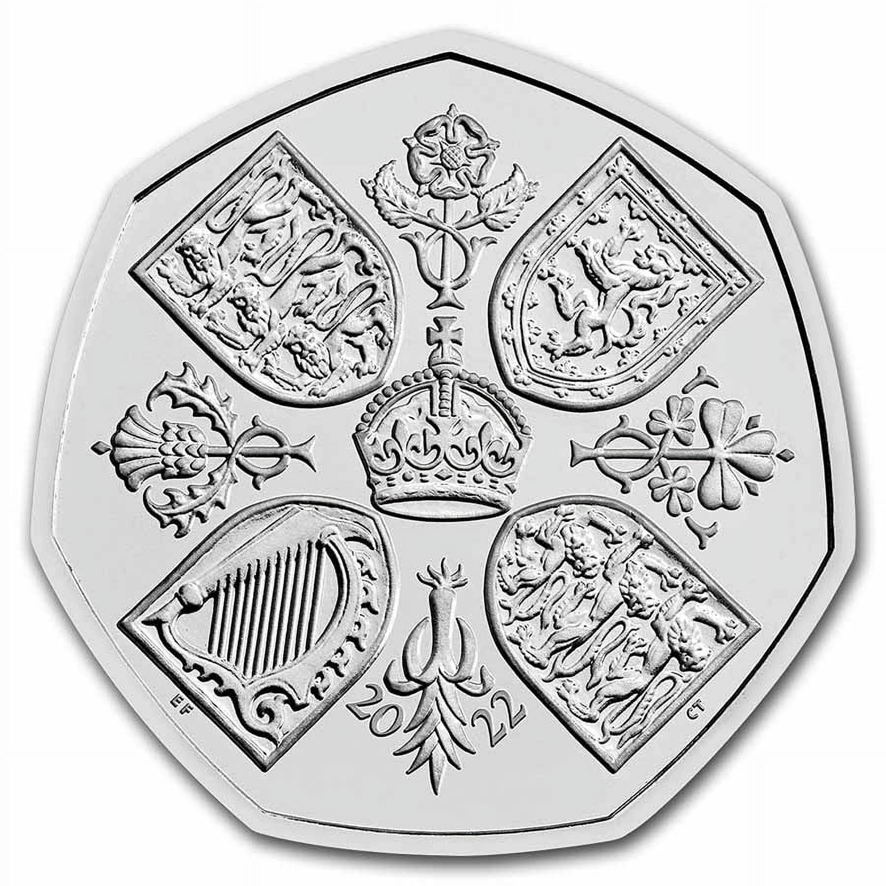 ROYAL MINT 2022 Great Britain 50p Her Majesty Queen Elizabeth BU