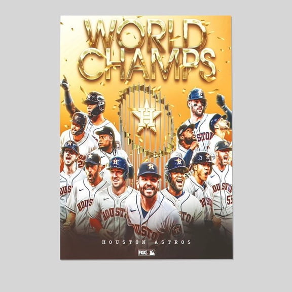 2022 HOUSTON ASTROS WORLD SERIES CHAMPIONS TEAM COMPOSITE PHOTO POSTER Size 24''x36''-Gategoo
