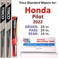 thumbnail image 1 of 2022 Honda Pilot Wiper Blades (Set of 3) w/Rear Wiper, 1 of 4