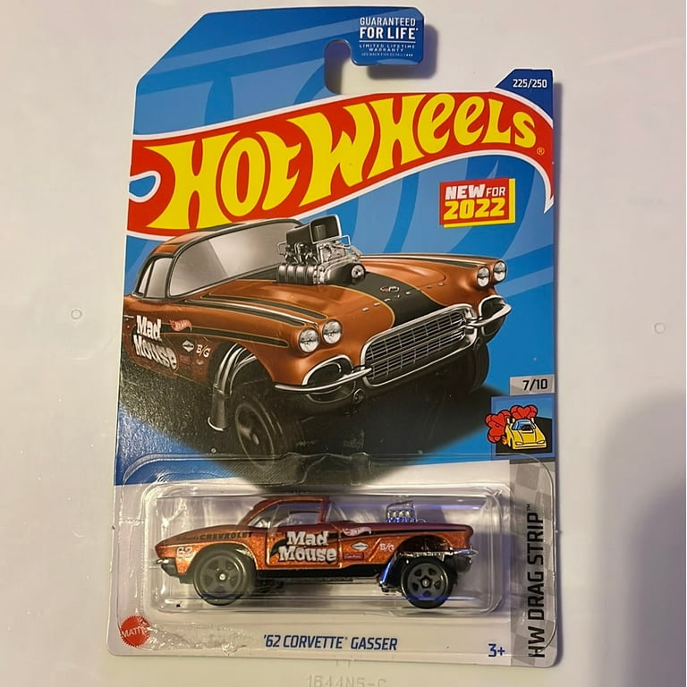 ホットウィール　62 Corvette Gasser　純正プロテクター付き 2023 Hot Wheels '62 Corvette Gasser, Orange - Dollar General
