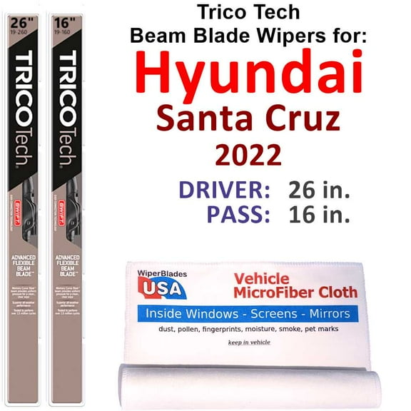 2022 Hyundai Santa Cruz Beam Blade Wipers (Set of 2)