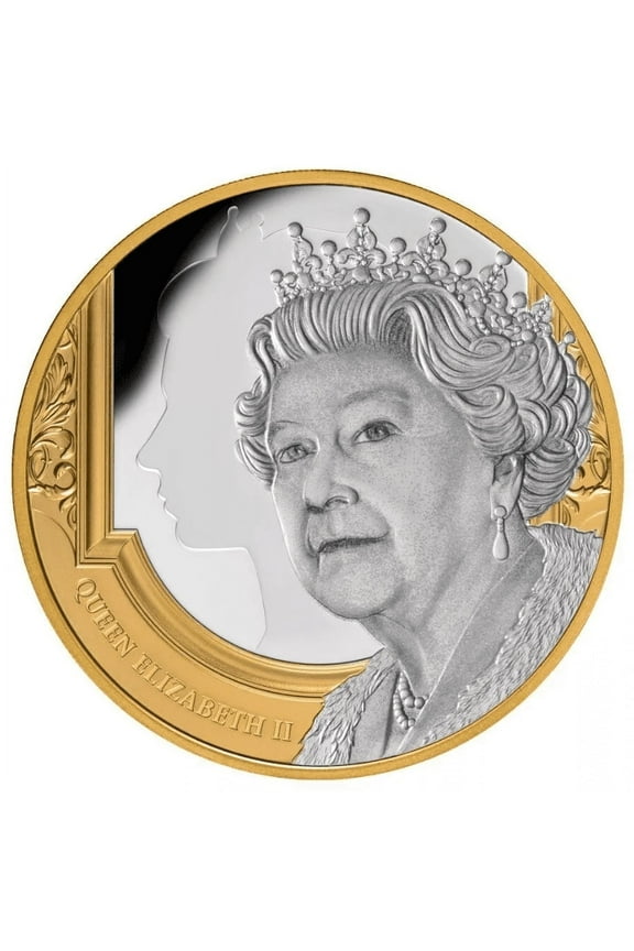 2022 In Memoriam Queen Elizabeth II 1 oz Gilded Proof Silver Coin in Box