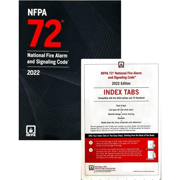 2022 Index tab with (NFPA) 72 2022 Edition PB Combo Set