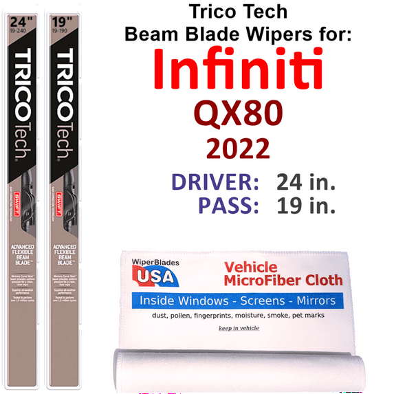 2022 Infiniti QX80 Beam Blade Wipers (Set of 2)