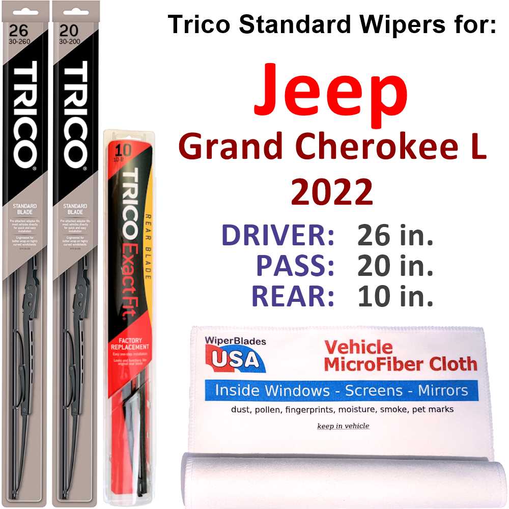 2022 Jeep Grand Cherokee L Wiper Blades (Set of 3) w/Rear Wiper