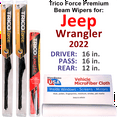 thumbnail image 1 of 2022 Jeep Wrangler Performance Beam Wipers (Set of 3) w/Rear Wiper, 1 of 3