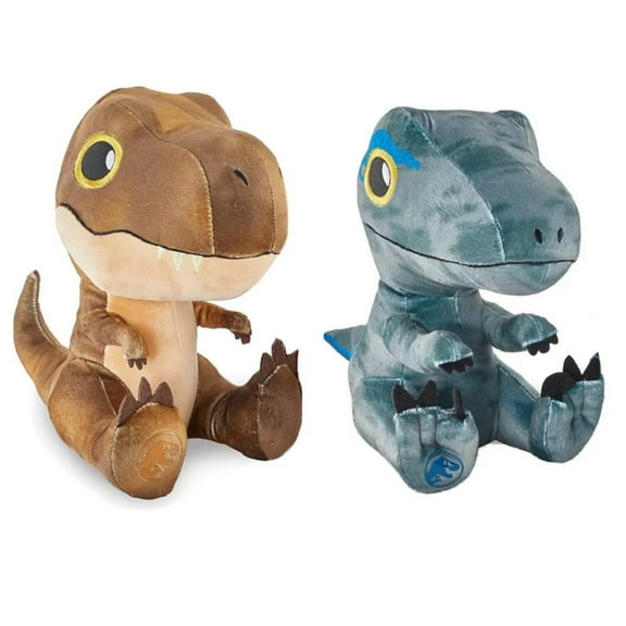 2022 Jurassic Park World Plush T Rex & Raptor Bird Dinosaur Set 10 Soft Stuffed New