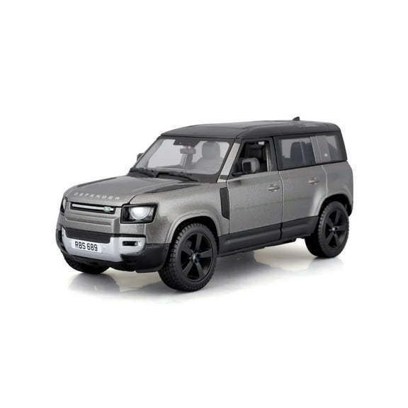 2022 Land Rover Defender 110, Silver SUV - Bburago 21101SV - 1/24 Scale Diecast Model Car