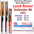 thumbnail image 1 of 2022 Land Rover Defender 90 Performance Beam Wipers (Set of 3) w/Rear Wiper, 1 of 3