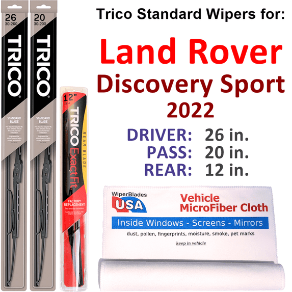 2022 Land Rover Discovery Sport Wiper Blades (Set of 3) w/Rear Wiper